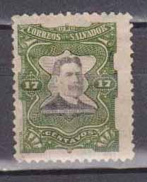 EL SALVADOR  STAMP,USED  17 CENTAVOS, FIGUEROA  1910 #HA9