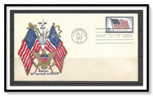 US #1094 Long May It Wave Flag Boerger Cachet FDC