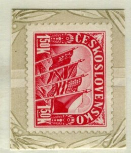 CZECHOSLOVAKIA; 1945 Special S. SHEET Imperf Part CUT OUT Stamp from Sheet