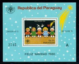 Paraguay Scott #1971 'A' MNH Merry Christmas IYC 1980 Children CV$25