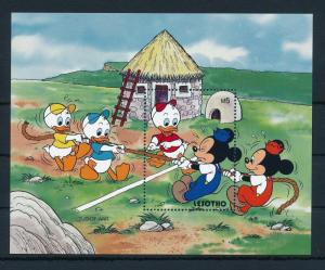 [22314] Lesotho 1991 Disney Huey Louie Dewey Tug-of-War MNH