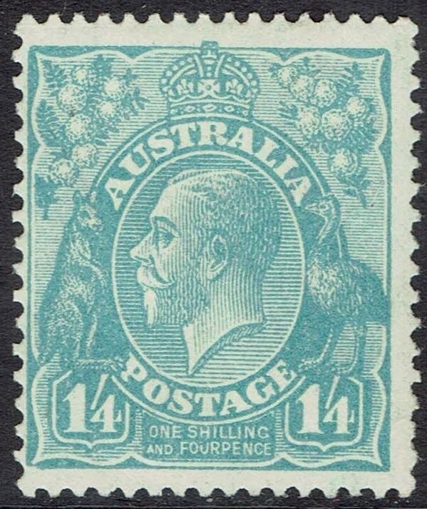 AUSTRALIA 1926 KGV 1/4 SMALL MULTI WMK PERF 13.5 X 12.5  