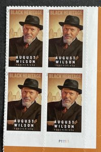 US 2021 August Wilson Black Heritage #5555 plt blk of 4 mint