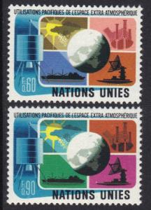 United Nations Geneva  #46-47  MNH 1975  outer space