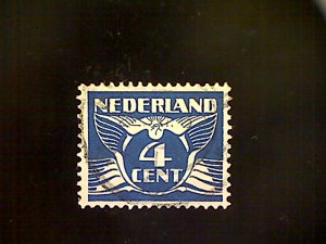 Netherlands, Scott #146, used (o), 1924, Gull, 4cts, deep ultramarine