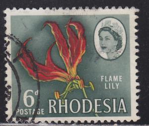 Rhodesia 227 Flame Lily 1966