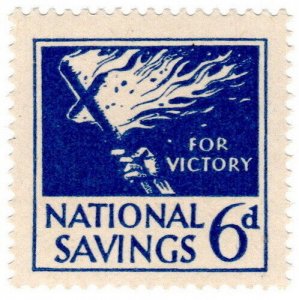 (I.B) Cinderella Collection : National Savings - Flaming Cross 6d