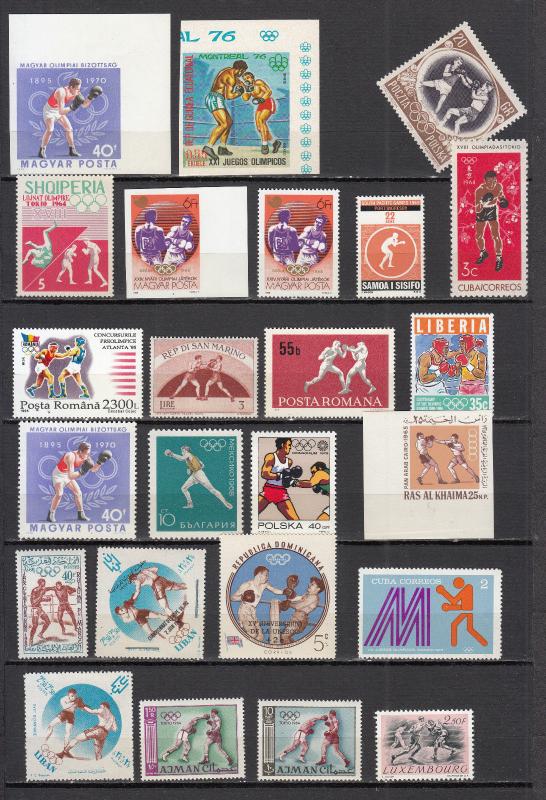 Boxing - small stamp collection - MNH