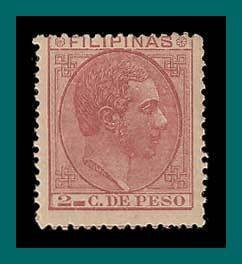Philippines 1880 King Alfonso XII, 2c, mint  76,SG82