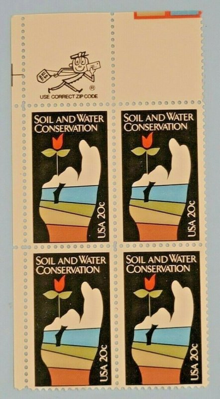 Scott#: 2074 Zip Block of Four Soil & Water Conservation 1984 MNHOG