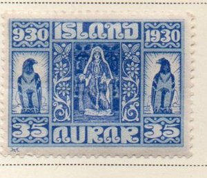 Iceland Sc 160 1930 35 aur Woman stamp mint