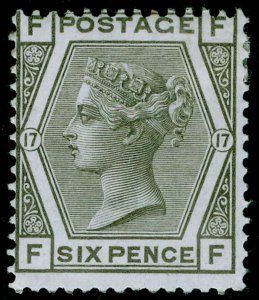 SG147, 6d grey plate 17, M MINT. Cat £950. FF