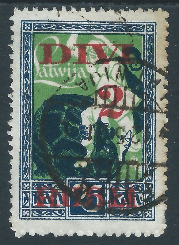 Latvia, Sc #93, 2r on 25k, Used