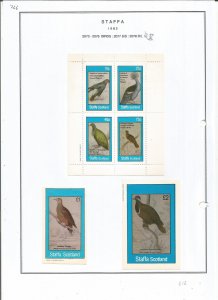 STAFFA - 1982 - Birds - Sheets - Mint Light Hinged - Private Issue