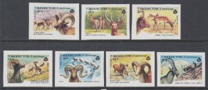 Uzbekistan 104-110 Animals Imperfs MNH VF