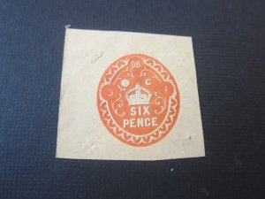 GB QV Postal Stationery Cutdown  Stock#19138