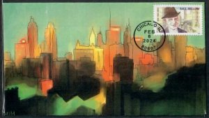 5831 -FDC -$1.16 Saul Bellow -MIM  Cachet -Bullseye-Chicago, IL- Hand Made Cover