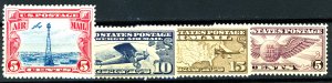 U.S. #C8, C10-C12 MINT OG NH