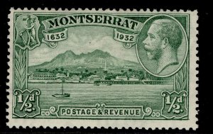 MONTSERRAT GV SG84, ½d green, M MINT.