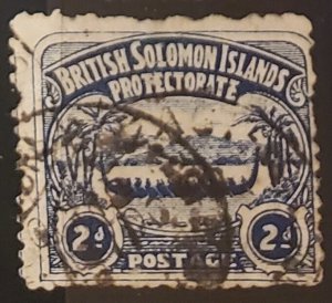 1907 British Solomon Islands Protectorate SG #- 3 2d King Edward VII Used
