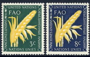 23-24 United Nations 1954 Food and Agriculture MNH