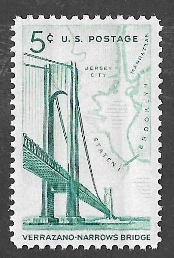 #1258 5 cents Verrazano-Narrows (1964) Stamp Mint OG NH EGRADED XF-SUPERB 95 XXF