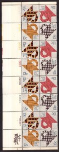 United States Scott #1745-48 MINT Plate Block NH OG, 16 beautiful stamps!