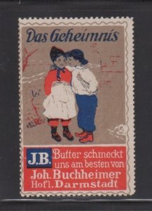 German Advertising Stamp - Joh. Buchheimer JB Brand Butter The Secret MLH