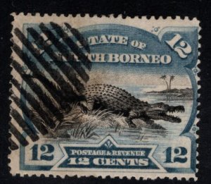 North Borneo Scott 65,  Used Crocodile stamp