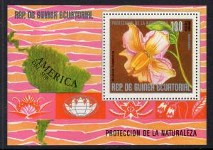 Equatorial Guinea 76159 Flowers Souvenir Sheet MNH VF