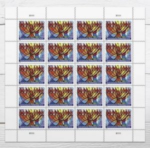 Hanukkah  forever stamps  5 sheets of 20, 100 pcs