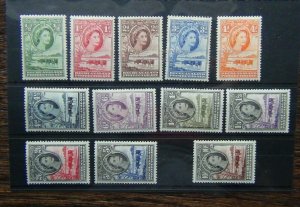 Bechuanaland Protectorate 1955 - 58 set to 10s MNH SG143 - SG153