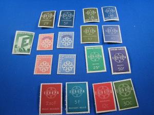 EUROPA/CEPT - 1959  -  8 COUNTRIES   MLH