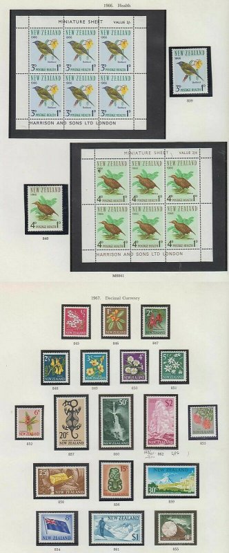 BC NEW ZEALAND 1960-69 COLLECTION ON 19 SG ALBUM PAGES SETS+ HINGED MINT SCV$339 