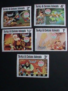 ​DISNEY-TURKS & CAICOS ISLAND STAMP-1980   DISNEY CHRISTMAS-PINOCCHIO
