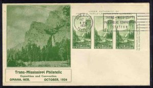 United States First Day Covers #751a (Planty 751a-7), 1934 1c Trans Mississip...