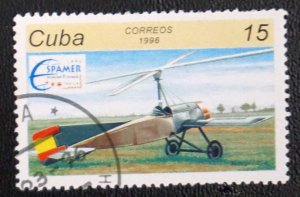 CUBA Sc# 3727  ESPAMER  AIRPLANES Aviation  plane 15c  1996 used cto