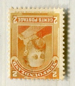 NEWFOUNDLAND; 1897 early QV issue Mint hinged 2c. value  
