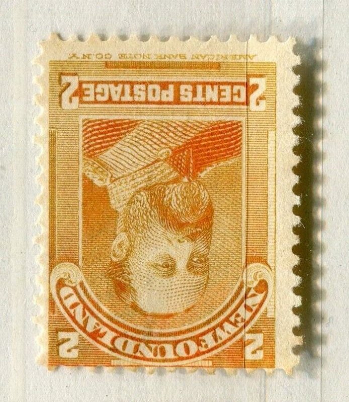 NEWFOUNDLAND; 1897 early QV issue Mint hinged 2c. value  