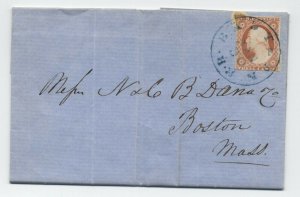 1855 Eastern RR #11 cover to Boston [S.1054]