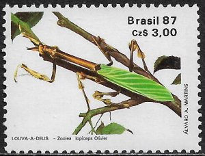 Brazil #2107 MNH Stamp - Entomological Society - Insect - Praying Mantis