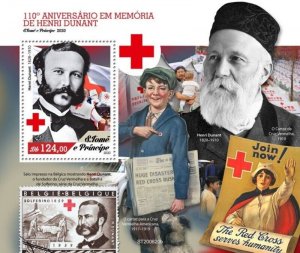 St Thomas - 2020 Henry Dunant Red Cross - Stamp Souvenir Sheet - ST200620b