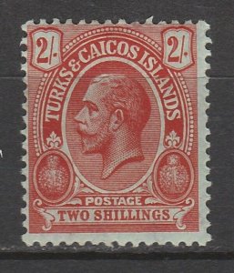 TURKS & CAICOS 1913 KGV CACTUS 2/-