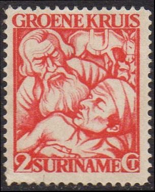 Suriname 1929 2c+2c red (Green Cross Fund) MH