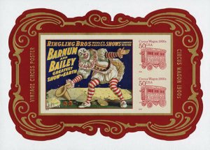 2014 49c Vintage Circus Posters, Souvenir Sheet, Imperforate Scott 4905c Mint NH