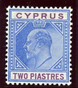 Cyprus 1904 KEVII 2pi blue & purple superb MNH. SG 65. Sc 53