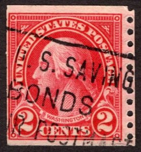 1923, US 2c, George Washington, Used, Sc 599