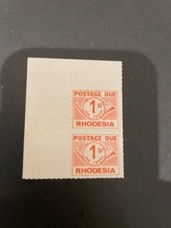 Rhodesia sc J5 MNH pairs