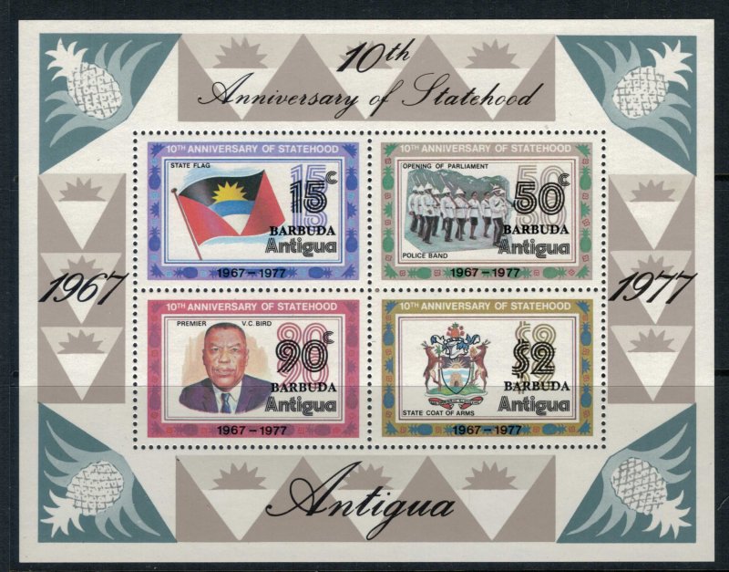 Barbuda #327a* NH  CV $6.25 Souvenir Sheet