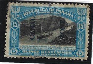 Canal Zone Scott #50 Used 15c Blue O/P 2021 CV $17.50